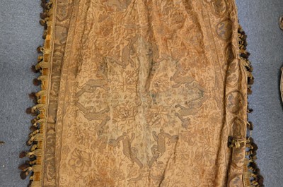 Lot 432 - Curtains. A pair of large embroidered curtains, probably Middle Eastern, early-mid 19th century