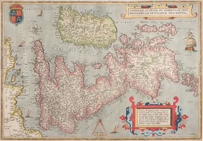 Lot 98 - British Isles. Ortelius (Abraham), Angliae, Scotiae et Hiberniae sive Britannicar.., 1570