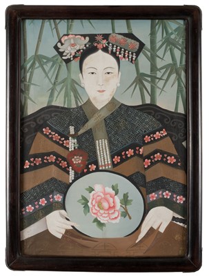 Lot 107 - Japanese School. Portrait of a woman, circa 1890