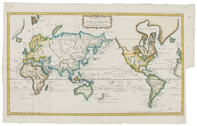 Lot 151 - World. Formaleoni (Vincenzo, publisher), Carta Ridotta del Globo Terrestre, 1781