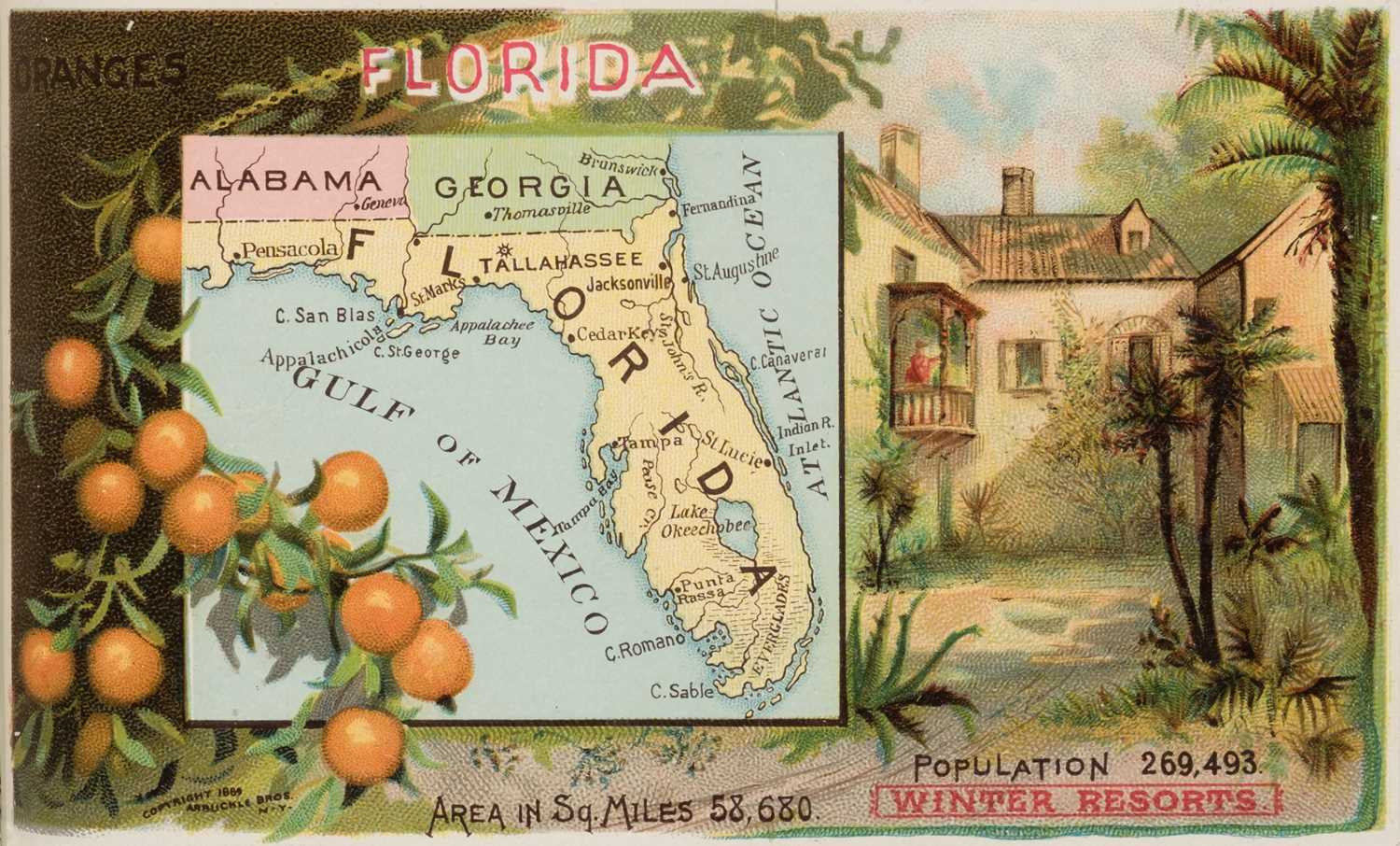 Lot 3 - Arbuckle (J & C). Arbuckles’ Illustrated Atlas of the United States of America, circa 1890
