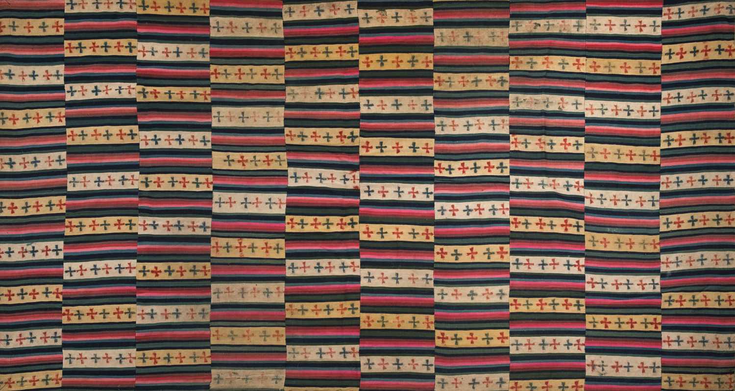 Lot 483 - Tibet. A Tibetan yak wool shawl or hanging, early-mid 19th century