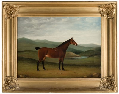 Lot 114 - Collins (John, active mid-19th century). Naïve Portrait of a Bay Horse, 1833