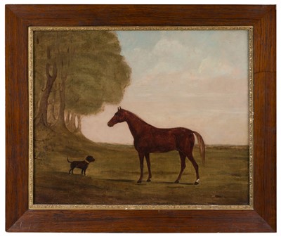 Lot 120 - Naïve School. Portrait of a Bay Horse
