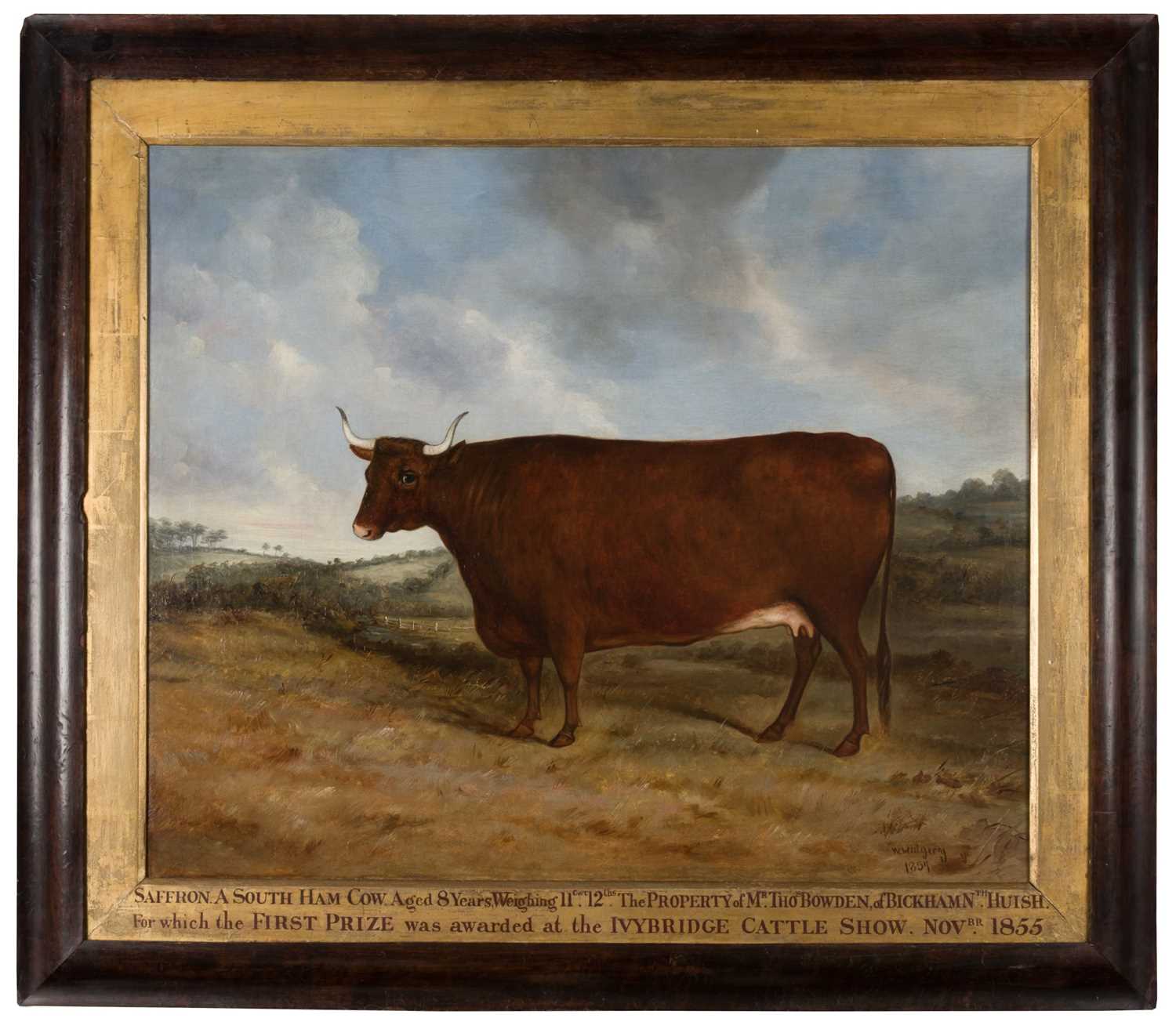 Lot 118 - Widgery (William, 1822-1893). Portrait of Saffron, a South Ham Cow, 1857