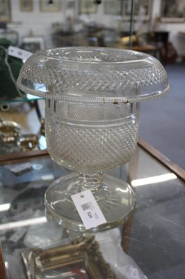 Lot 520 - Champagne ice bucket. A Regency cut glass champagne ice bucket