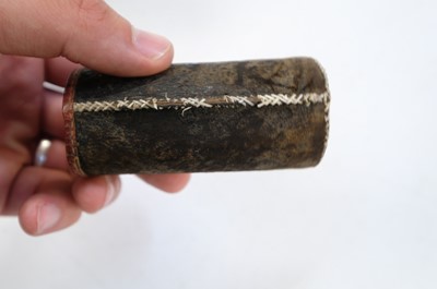 Lot 437 - Embroidered Case. An embroidered case, possibly for letters, probably Native American, early 19th c.