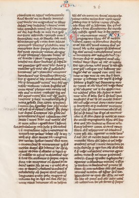 Lot 325 - Illuminated leaf. An illuminated leaf from a Latin Bible, late 13th-century