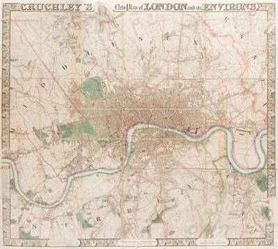 Lot 125 - London. Cruchley (G. F.). Cruchley's New Plan of London and its Environs, 1830