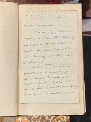 Lot 39 - Britton (John, 1771-1857). Two autograph letters signed to Allan Cunningham, 1837 & 1842