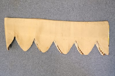 Lot 433 - Curtains. A pair of needlework door curtains and matching pelmet, 19th century