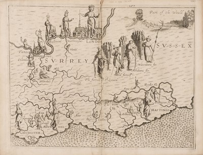 Lot 144 - Sussex & Surrey. Drayton (Michael), Untitled map of Surrey & Sussex, circa 1612