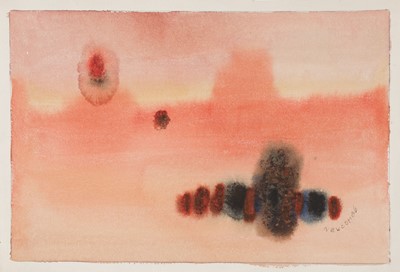Lot 375 - Newcombe (William John Bertram, 1907-1969). Sun Fire, London, 1962, watercolour on thick paper