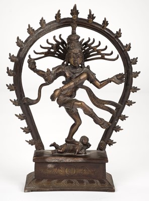 Lot 513 - Indian bronze. An Indian brass sculpture of Shiva Nataraja