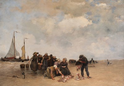 Lot 102 - Sadée (Philip, 1837-1904). Arrival of the Catch, oil on canvas