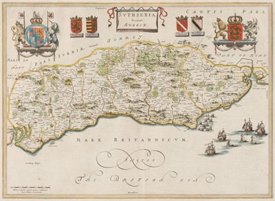 Lot 145 - Sussex. Blaeu (Johannes), Suthsexia vernacule Sussex, Amsterdam; circa 1648