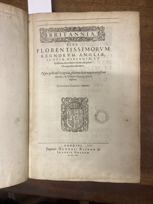 Lot 40 - Camden (William). Britannia sive Florentissimorum Regnorum Angliae, Scotiae, Hiberniae ..., 1607