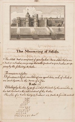 Lot 311 - Mathematical Manuscript. A Plan of the Mathem[atick]s, [by] The Revd. Mr Barrets...