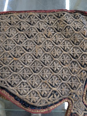 Lot 436 - Embroidered Bowcase. A needlework bowcase, probably Persian or Indian, 18th century