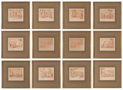Lot 172 - Classical Engravings. A set of 12 engravings of Amorini, circa 1750 (but later impressions)