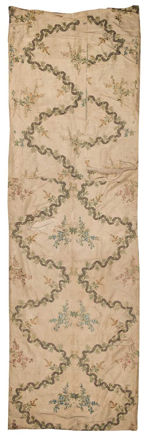 Lot 482 - Embroidery. A large panel, possibly part of a Robe à la Française, British, circa 1730-50