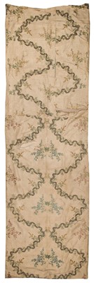 Lot 482 - Embroidery. A large panel, possibly part of a Robe à la Française, British, circa 1730-50
