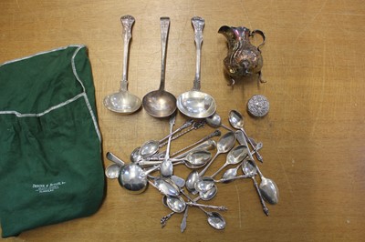Lot 615 - Mixed silver. Irish silver sauce ladle by Michael Keeting, Dublin, 18th century