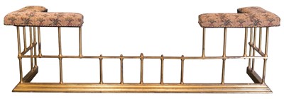 Lot 548 - Club fender. A Victorian brass club fender