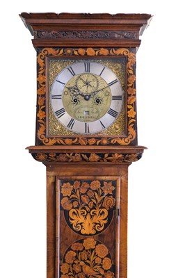 Lot 555 - Longcase clock. George III floral marquetry longcase clock by Samuel Smith of Holywell, 18th century