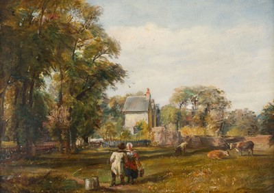 Lot 80 - Watts (Frederick Waters, 1800-1870). Copenhagen House, oil on thin wood panel