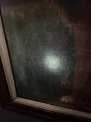 Lot 117 - Naive School. Border Collie in a Landscape, circa 1850, oil on canvas