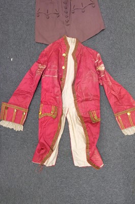 Lot 431 - Clothing. Footman's court dress suit worn by George Birry to wait on King Edward VII
