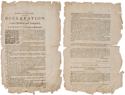 Lot 234 - Bill of Rights. The Declaration of the Lords Spiritual and Temporal, and Commons...