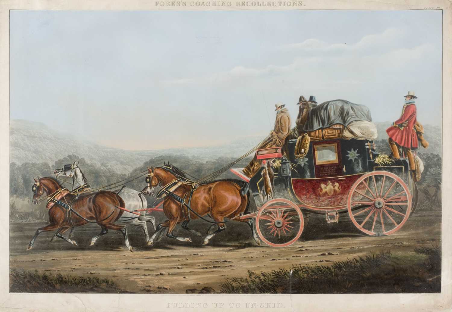 Lot 173 - Coaching. Harris (J.). Three plates from Fores Coaching Recollections, 1843