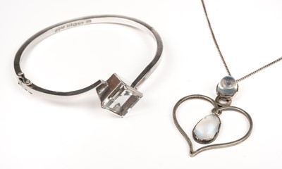 Lot 622 - Scandinavian jewellery. A Swedish silver bangle by Stigbert