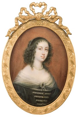 Lot 58 - Aubry (Louis François, 1767-1851). Oval portrait miniature of a young lady