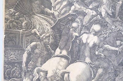 Lot 3 - Ghisi (Giorgio Mantovano, circa 1512/20 - 1582). The Fall of Troy and the Escape of Aeneas...