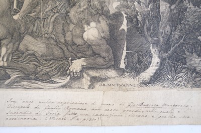 Lot 3 - Ghisi (Giorgio Mantovano, circa 1512/20 - 1582). The Fall of Troy and the Escape of Aeneas...