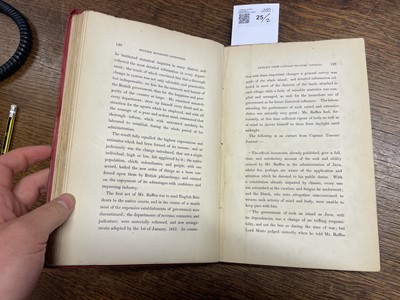 Lot 25 - Raffles (Sophia). Memoir of the Life and Public Services of Sir Thomas Stamford Raffles, 1835