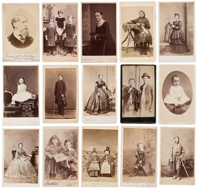 Lot 127 - Cartes de visite. A collection of approximately 280 cartes de visite, c. 1860s and later