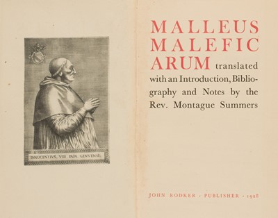 Lot 461 - Witchcraft. Malleus Maleficarum, limited edition, 1928