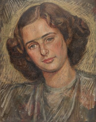 Lot 355 - Hölzer-Weineck (Irene, 1888-1965). Portrait of Vienese girl, 1942, oil on canvas