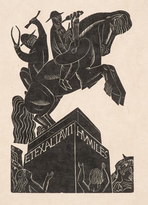 Lot 219 - Jones (David, 1895-1974). The Church on the Rock, 1924, and other wood engravings