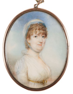 Lot 59 - Grimaldi (William, 1751-1830). Portrait miniature of a lady, 1801, & 6 others