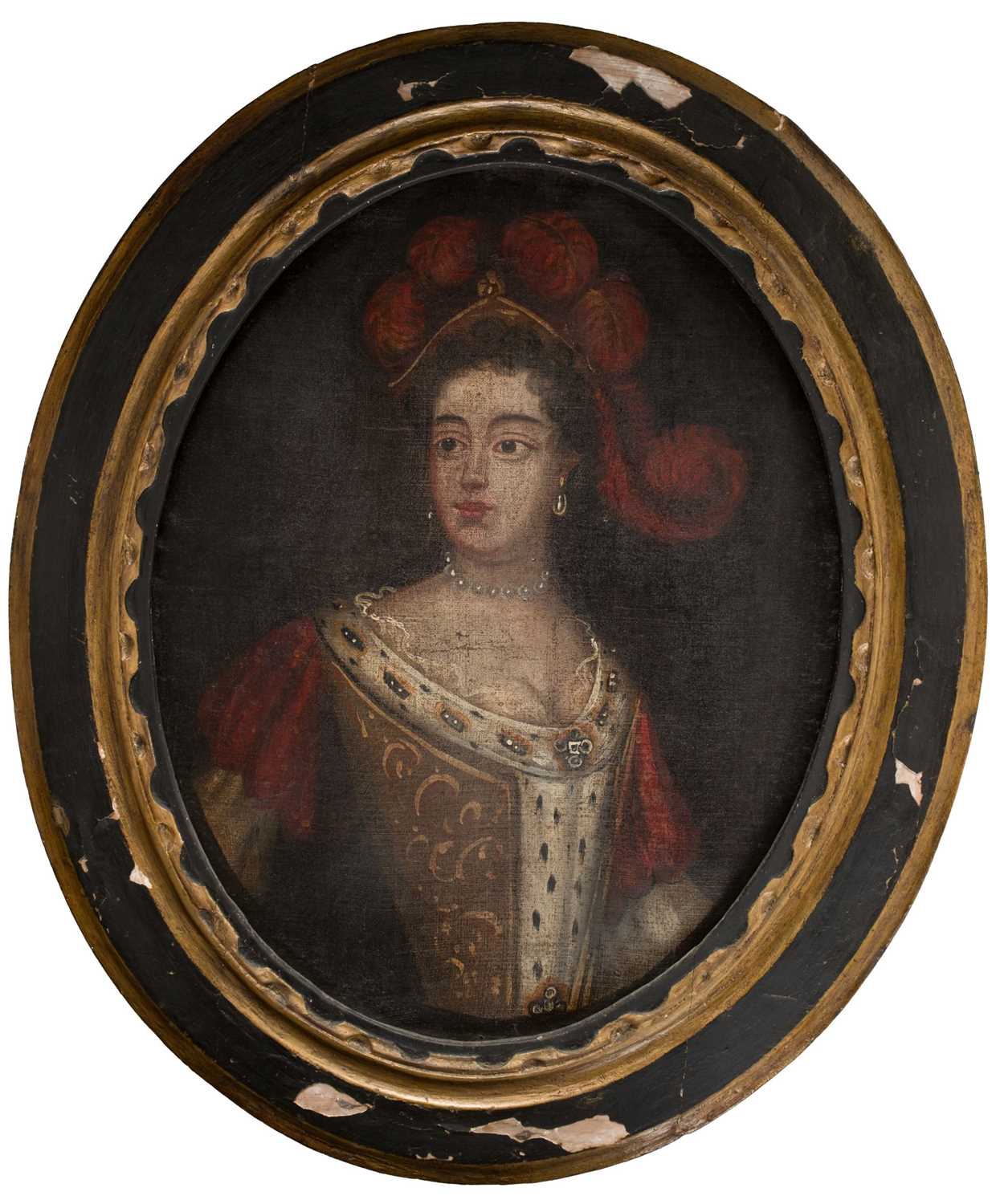 Lot 45 - English School. Portrait of Queen Anne (1665-1714), circa 1702, oil on canvas