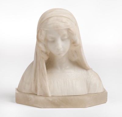 Lot 193 - Gambogi (Professore Giuseppe, 1862-1938). Bust of a Young Lady, alabaster