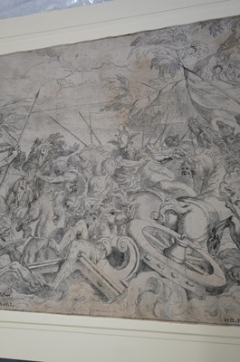 Lot 8 - Farinati (Orazio, 1559–after 1616). Pharaoh's Army submerged in the Red Sea, 1583, etching