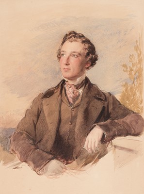 Lot 150 - Attributed to George Richmond (1809-1896). Portrait of Nassau Kindersley, circa 1800