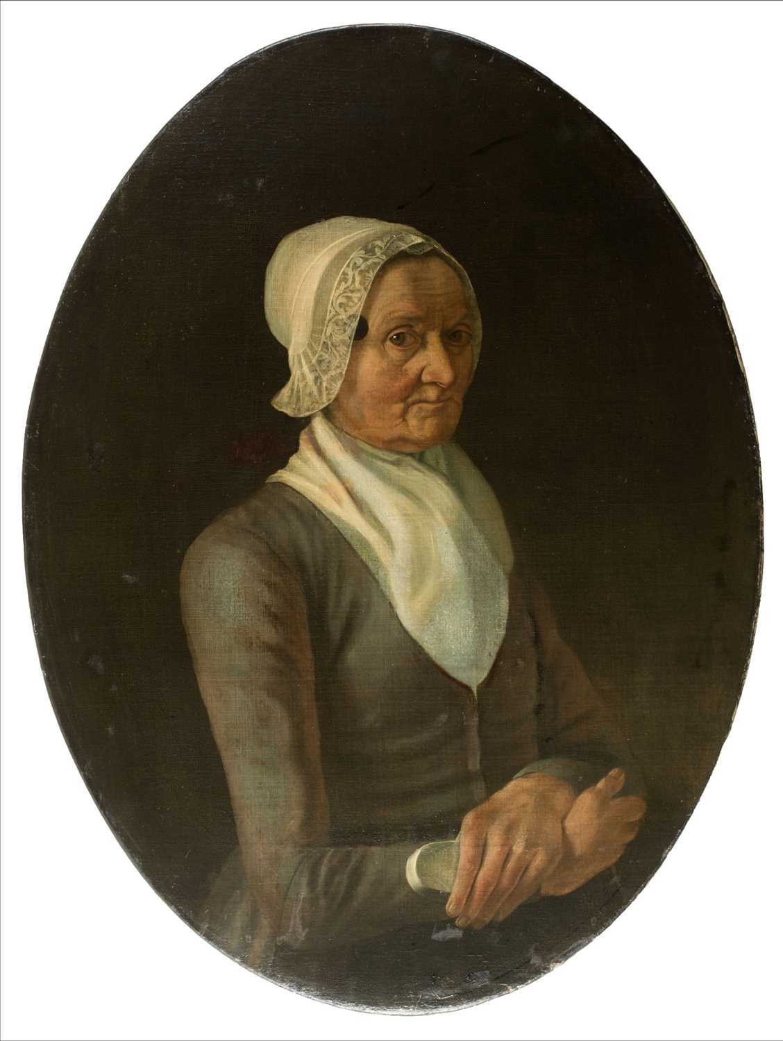 Lot 47 - Dutch School. Portrait of an Elderly Dutch Woman, circa early 18th century, oil on canvas