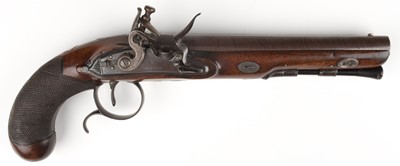 Lot 347 - Pistol. A George III flintlock pistol by Henry Nock, circa 1790
